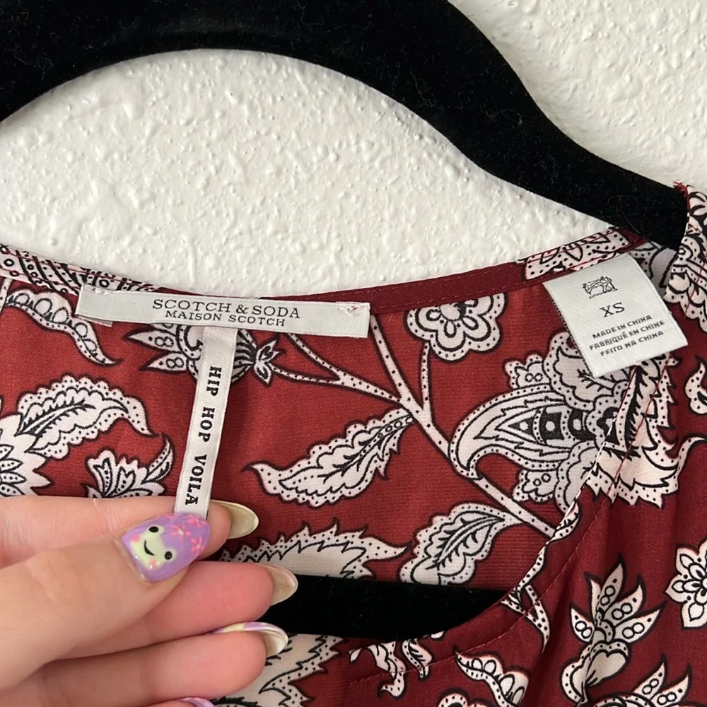 Scotch & Soda Maison Scotch floral print dress with elasticated waist women’s XS - Picture 5 of 9